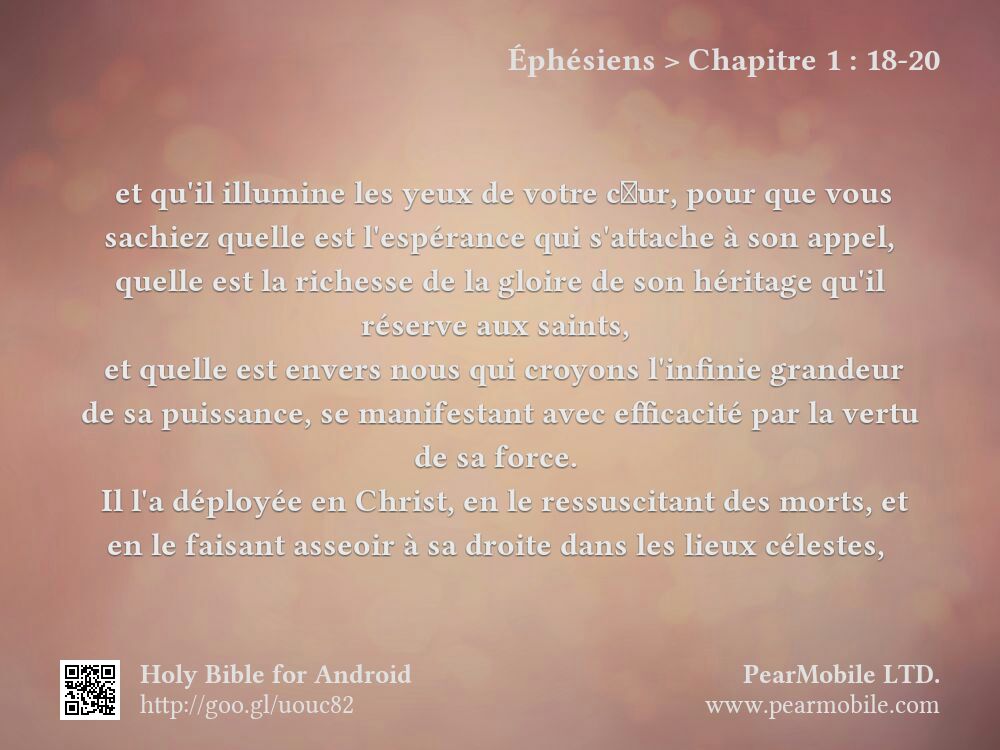 Éphésiens, Chapitre 1:18-20